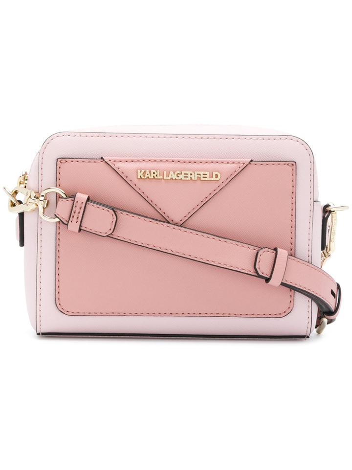 Karl Lagerfeld Klassik Camera Bag - Pink & Purple