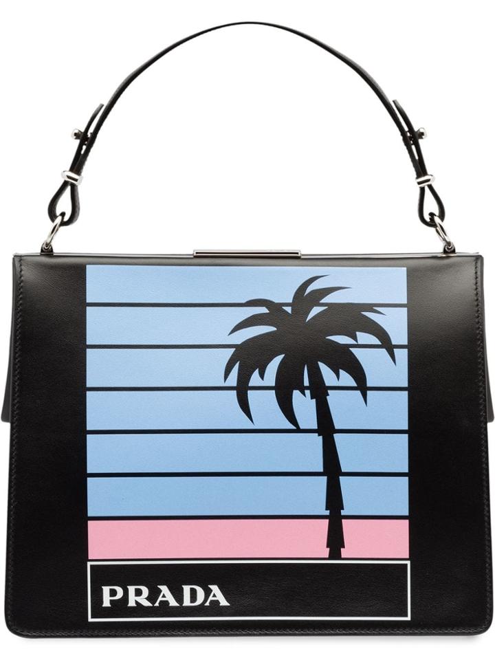 Prada Light Frame Leather Bag - Black