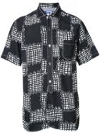 Junya Watanabe Comme Des Garçons Man Abstract Check Shortsleeved Shirt, Men's, Size: Large, Black, Cotton