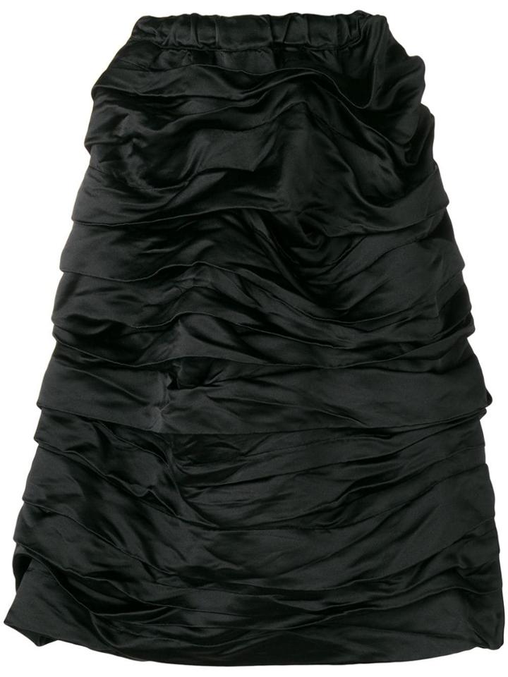 Comme Des Garçons Girl Ruched Skirt - Black