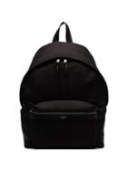 Saint Laurent Logo Zipped Backpack - Black