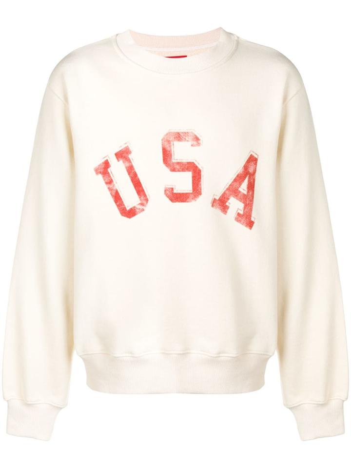 424 Usa Print Sweater - Neutrals