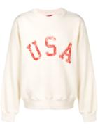 424 Usa Print Sweater - Neutrals