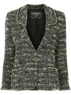 Chanel Vintage Fitted Tweed Jacket - Black