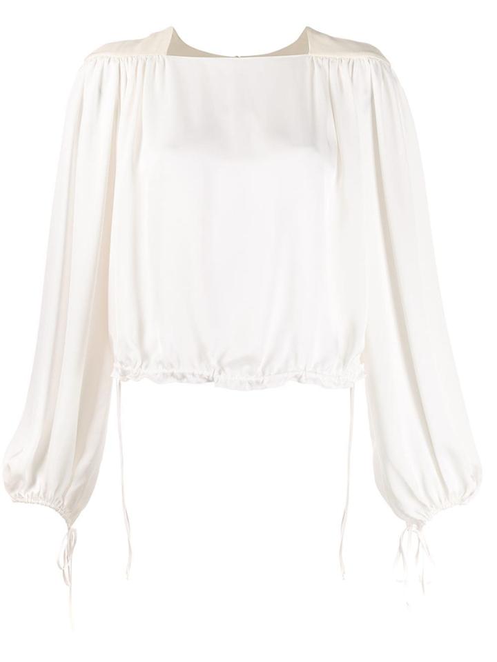 Lanvin Gathered Cropped Blouse - White