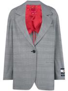 Hilfiger Collection Oversized Logo Patch Blazer - Black