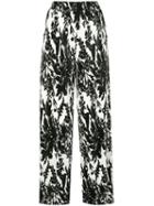Goen.j Cropped Print Pants - Black