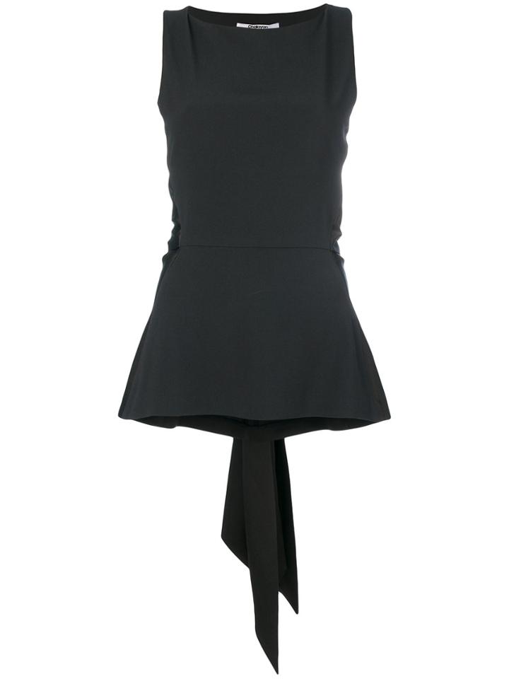 Chalayan Satin Tie Back Blouse - Grey