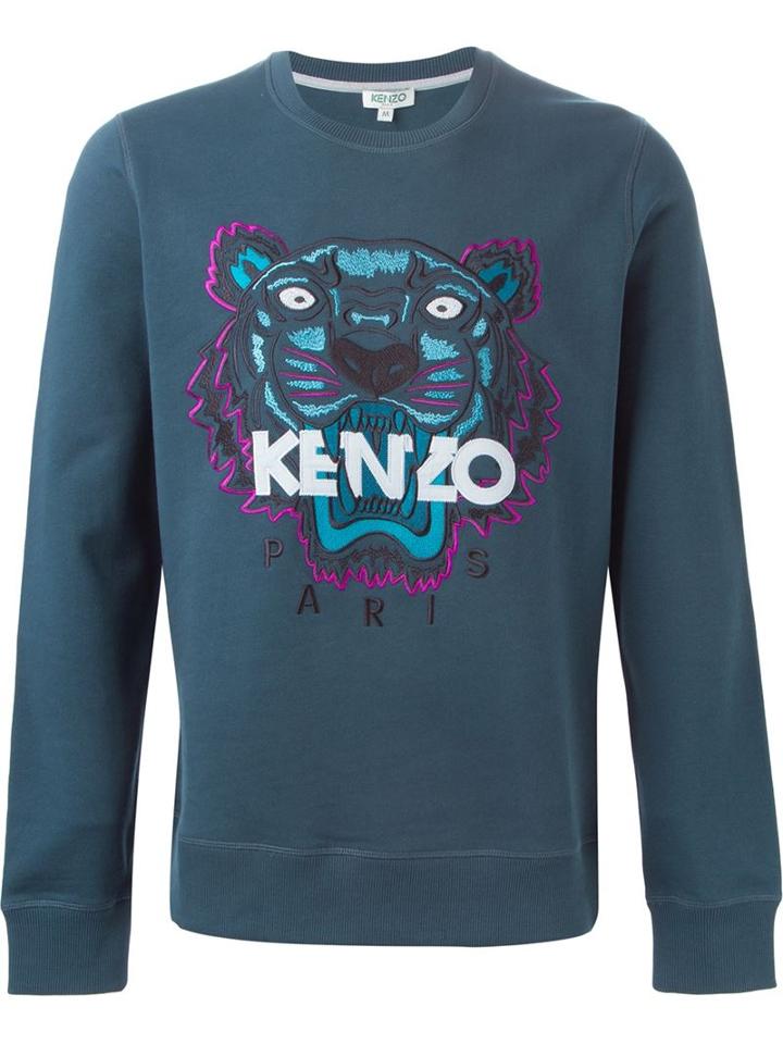 Kenzo 'tiger' Sweatshirt, Men's, Size: Medium, Blue, Cotton