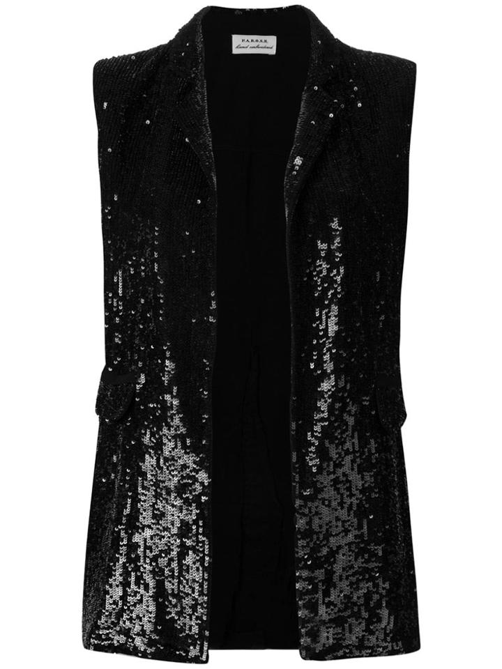 P.a.r.o.s.h. Embellished Fitted Waistcoat - Black