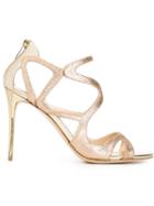 Jimmy Choo Leslie Sandals, Women's, Size: 37.5, Grey, Calf Leather/leather
