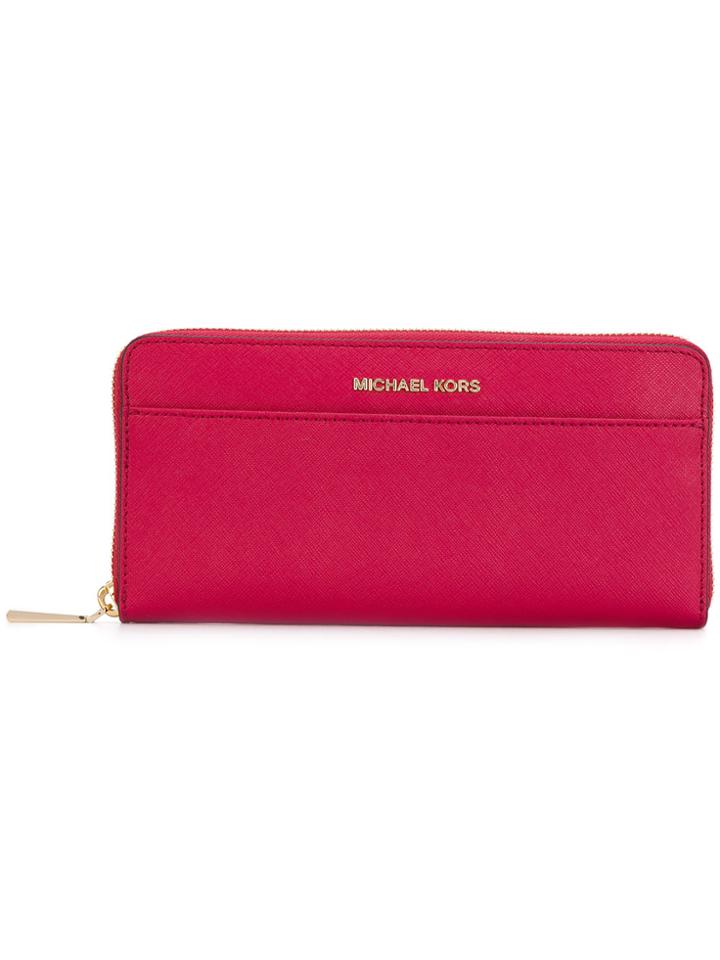 Michael Michael Kors Jet Set Travel Wallet - Red