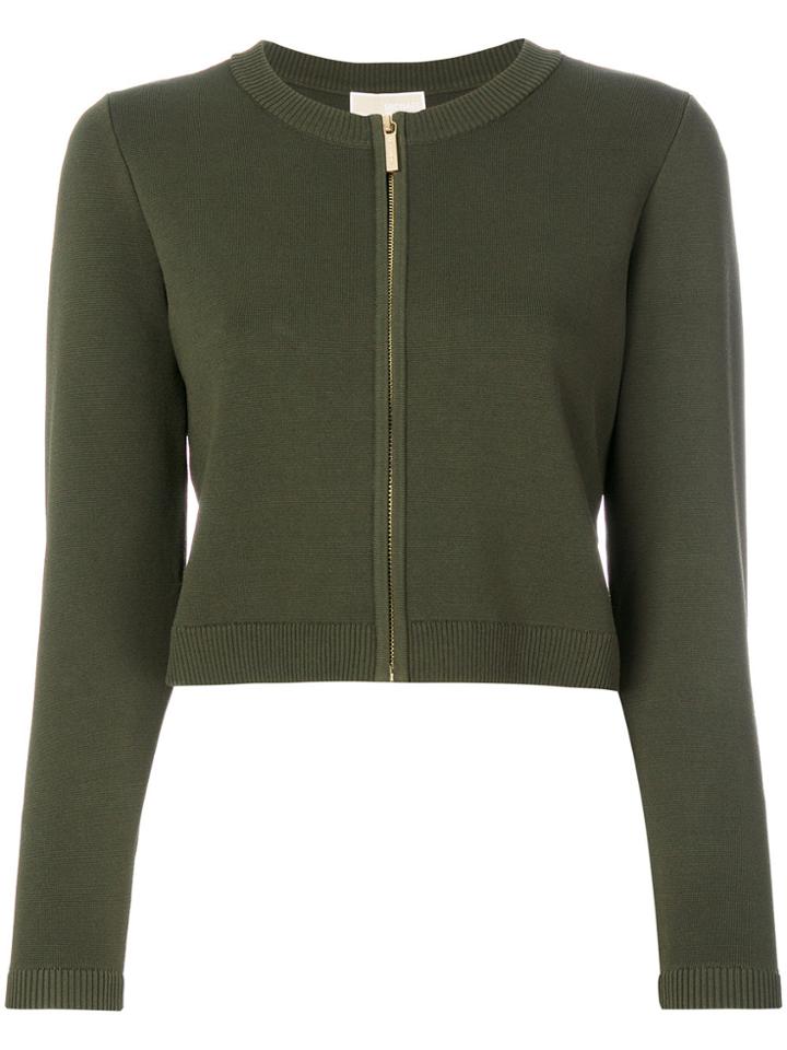 Michael Michael Kors Zipped Cardigan - Green