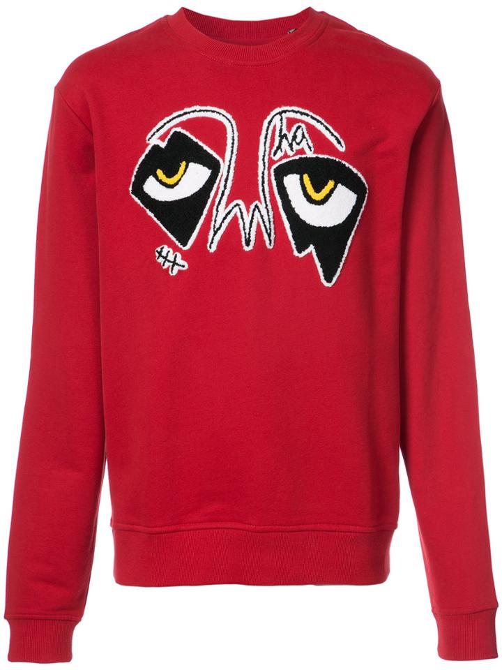 Haculla Eyez Of Da World Sweatshirt - Red