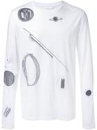 Maison Margiela Assorted Print Long Sleeve T-shirt, Men's, Size: 52, White, Cotton