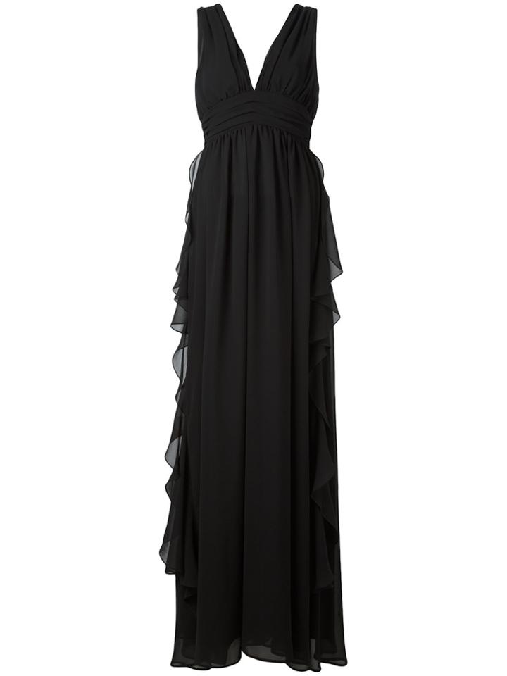 Msgm V-neck Gown - Black