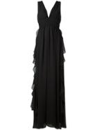 Msgm V-neck Gown - Black