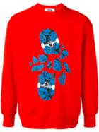 Msgm - Skateboard Print Sweatshirt - Men - Cotton - M, Red, Cotton