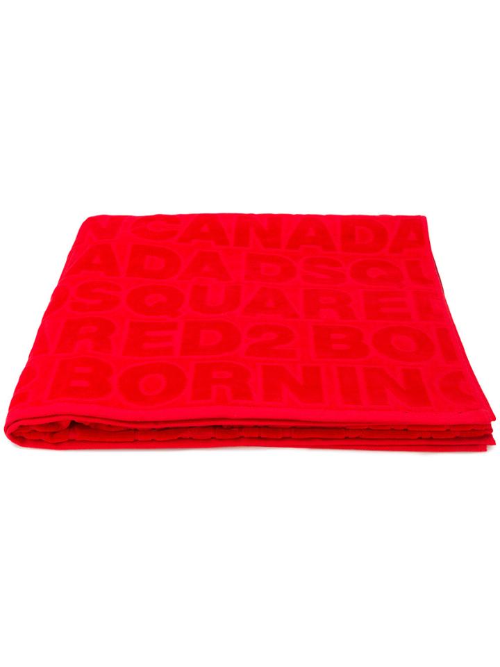 Dsquared2 Contrast Logo Beach Towel