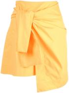 Derek Lam 10 Crosby Embroidered Plaid Wrap Mini Skirt - Yellow