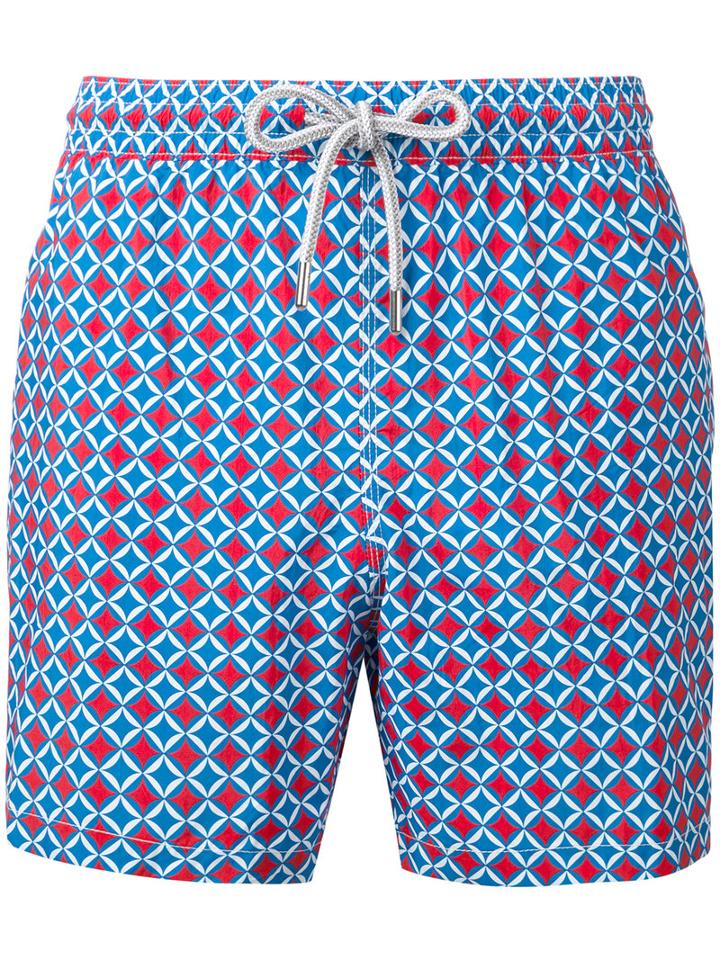 Capricode - Printed Swim Shorts - Men - Nylon - Xxl, Red, Nylon