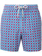 Capricode - Printed Swim Shorts - Men - Nylon - Xxl, Red, Nylon