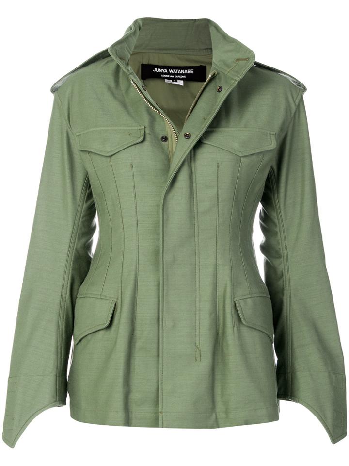 Junya Watanabe Zipped Flared Jacket - Green