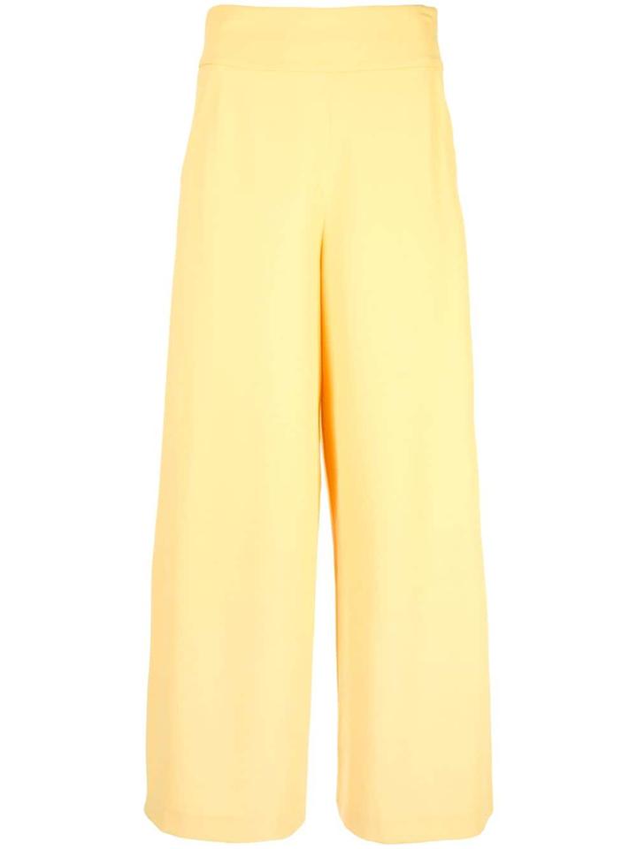 Alice+olivia Cropped Wide Leg Trousers - Yellow