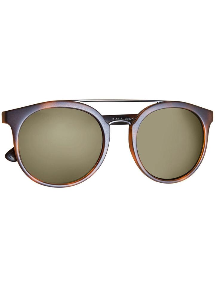 Burberry Top Bar Round Frame Sunglasses - Brown