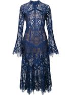 Jonathan Simkhai Embroidered Dress, Women's, Size: 6, Blue, Nylon/spandex/elastane/polyester