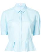 Delpozo - Button Up Blouse - Women - Cotton - 36, Blue, Cotton