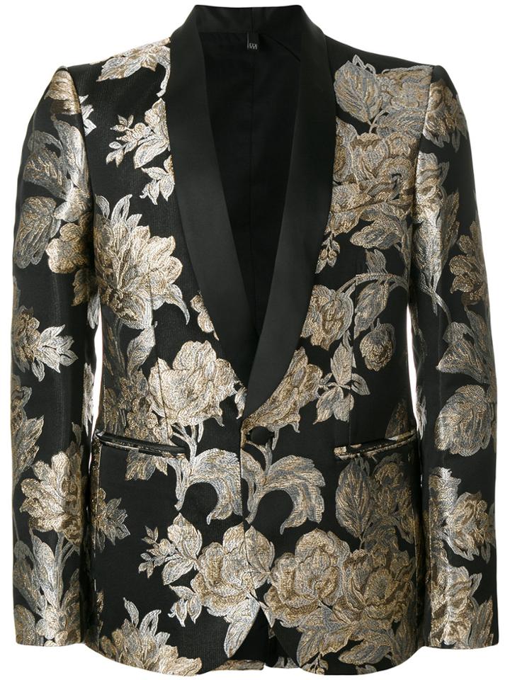 Christian Pellizzari Embroidered Fitted Blazer - Black