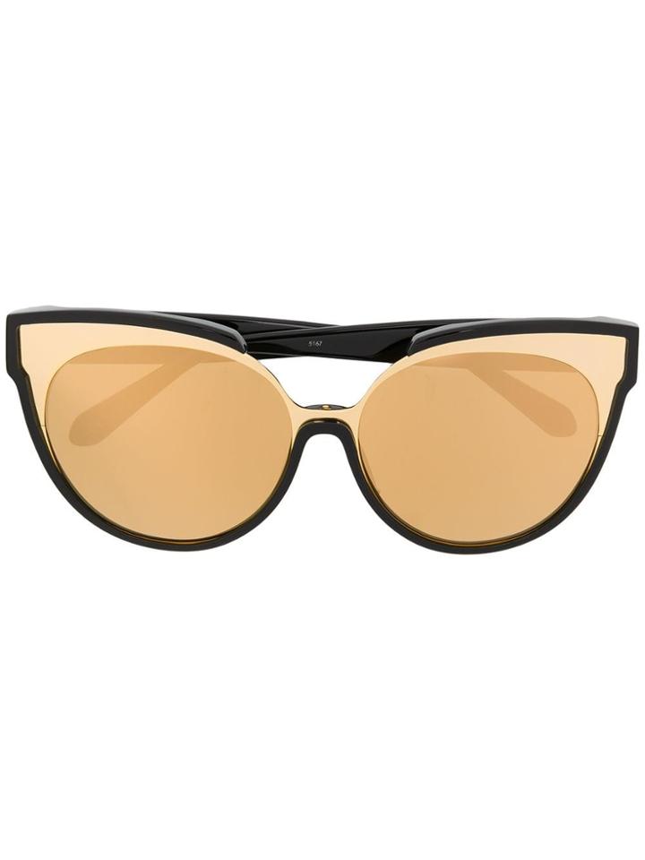 Linda Farrow Structured Sunglasses - Black