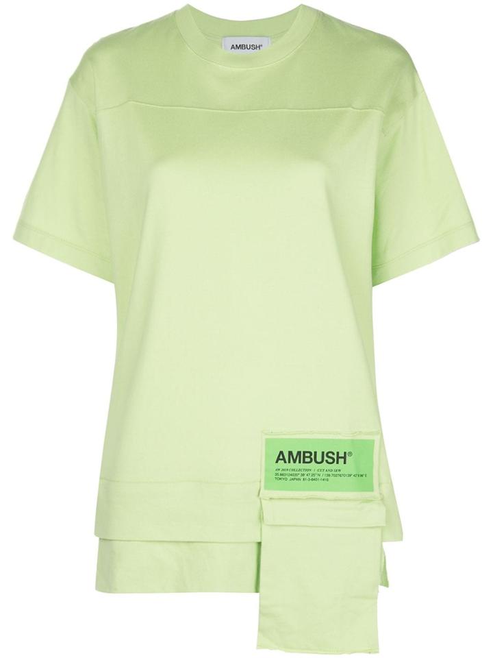 Ambush Asymmetric Waist Pocket T-shirt - Green