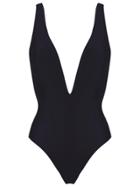 Haight Deep V Neck Swimsuit - Black