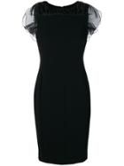 Max Mara Ruffled Sleeve Dress - Black
