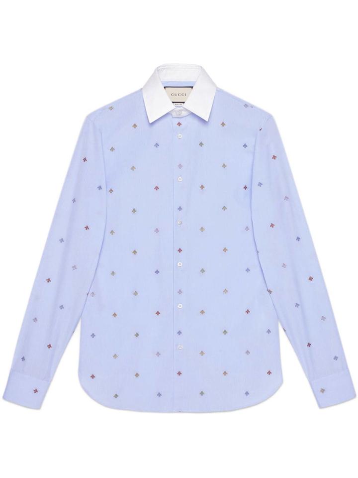 Gucci Bee Fil Coupé Shirt - Blue