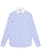 Gucci Bee Fil Coupé Shirt - Blue