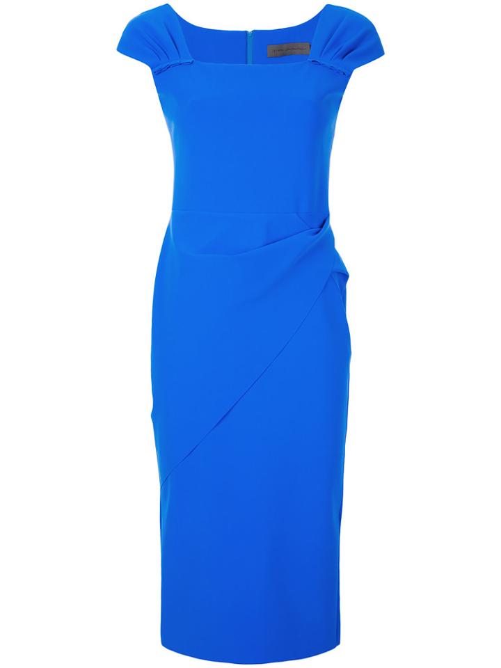 Greta Constantine Wrap Dress - Blue