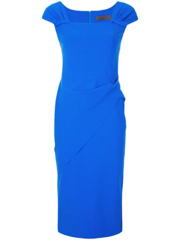 Greta Constantine Wrap Dress - Blue