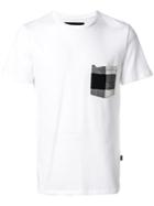 Hydrogen Checked Pocket T-shirt - White