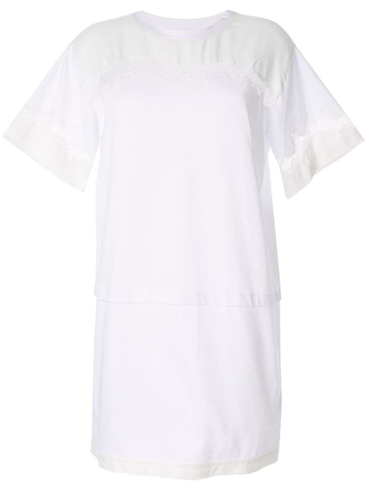 3.1 Phillip Lim Lace Insert T-shirt Dress - White