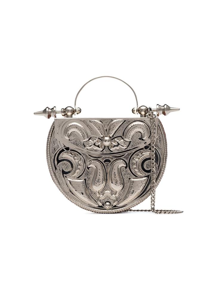 Okhtein Palmette Minaudière Crossbody Bag - Metallic