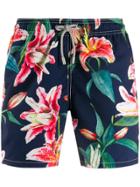 Mc2 Saint Barth Floral Print Swim Shorts - Black
