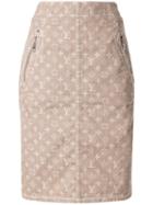 Louis Vuitton Pre-owned Jacquard Monogram Straight Skirt - Neutrals
