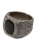Tobias Wistisen 'leather Stone' Ring, Adult Unisex, Size: 60, Metallic