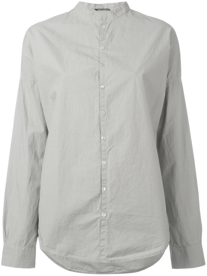 Album Di Famiglia - Mandarin Neck Shirt - Women - Cotton - S, Grey, Cotton
