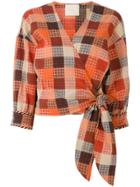 Framed Blusa Transpassada Madeleine Framed - Orange