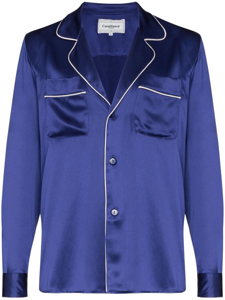 Casablanca De Soiree Silk Shirt - Blue
