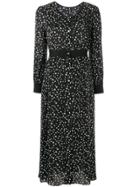 Guild Prime Star-print Satin Dress - Black